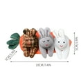 thumbnail image 6 of BESTSKY Easter Bunny Plush Trio – Carrot Pouch Stuffed Animals, Infant Toy Toddler Easter Gifts, 6 of 7