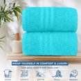 thumbnail image 3 of Dan River Bath Sheet 2 pack 35x70 in Quick Drying Oversized Soft Absorbent Cotton Towel - Aqua, 3 of 8