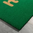 thumbnail image 5 of TOWN & COUNTRY TERRA Hiya Painted Welcome Outdoor Door Mat, Natural Coir, Heavyweight, Non-Slip Entryway Mat, Green, 18"x30", 5 of 6