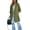 Army Green, variant on Kukuzhu Women's Coat Double Breasted Trench Coat Fall Winter Lightweight Windproof Classic Lapel Slim Overcoat with Belt