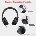 thumbnail image 3 of Simolio SM-906TV-W Over Ear Headphones With Extended Cable, Black, 3 of 7