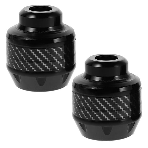 2Pcs Front Rear Fork Frame Sliders Wheel Crash Protector Falling Universal For Motorcycles Motorbikes Moped Scooters Black