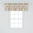 thumbnail image 2 of Ambesonne Retro Window Valance, Octopus Crab Seahorse, 54" X 18", Beige Brown, 2 of 3