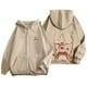 thumbnail image 4 of WILLBEST Sudadera Deportiva para Mujer Ladies' Christmas Printed Zipper Long Sleeved Pocket Adjuststring Casual Hooded Sweatshirt 2045 XX-Grande, 4 of 8