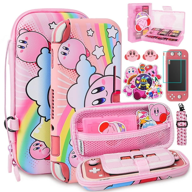 Funda de transporte TikoDirect para Nintendo Switch Lite Pink Rainbow