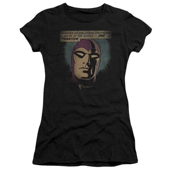 Phantom Evildoers Beware S/S Junior Women's T-Shirt Sheer Black