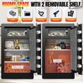 thumbnail image 6 of Sanfnz 2.5 Cuft Fireproof Safe with Biometric Fingerprint Lock and Digital Keypad, Home Security Box for Documents and Valuables, 6 of 11