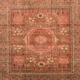 thumbnail image 1 of Ahgly Company Indoor Square Abstract Red Abstract Area Rugs, 5' Square, 1 of 6