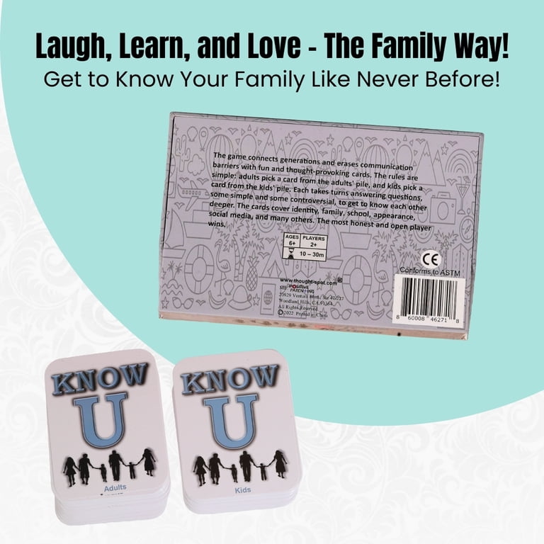 Family Conversation Card Game - 140 Thought-Provoking Questions For Game Night Or Road Trips