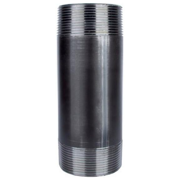 STZ Industries 2-1/2 in. MIP each X 2-1/2 in. D MIP Black Steel 6 in. L Nipple
