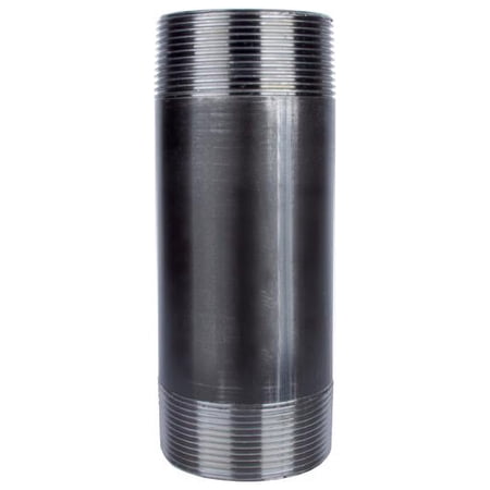 STZ Industries 2-1/2 in. MIP each X 2-1/2 in. D MIP Black Steel 6 in. L Nipple
