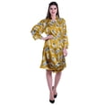 thumbnail image 2 of Moomaya Kimono Imprimé pour Femmes Robe de Mariée en Satin Soie Vêtements de Détente, 2 of 7