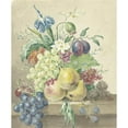 thumbnail image 2 of Jean Bernard 12x14 Black Ornate Wood Framed Double Matted Museum Art Print Titled: Still Life of Flowers and Fruits (1775 - 1833), 2 of 5