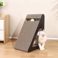 thumbnail image 4 of Triangle Cat Scratcher with Rotating Ball, Vertical Cats Scratching Post, Cardboard Cat Scratching Board Interactive Fun Grinding Cat Toy, 4 of 5