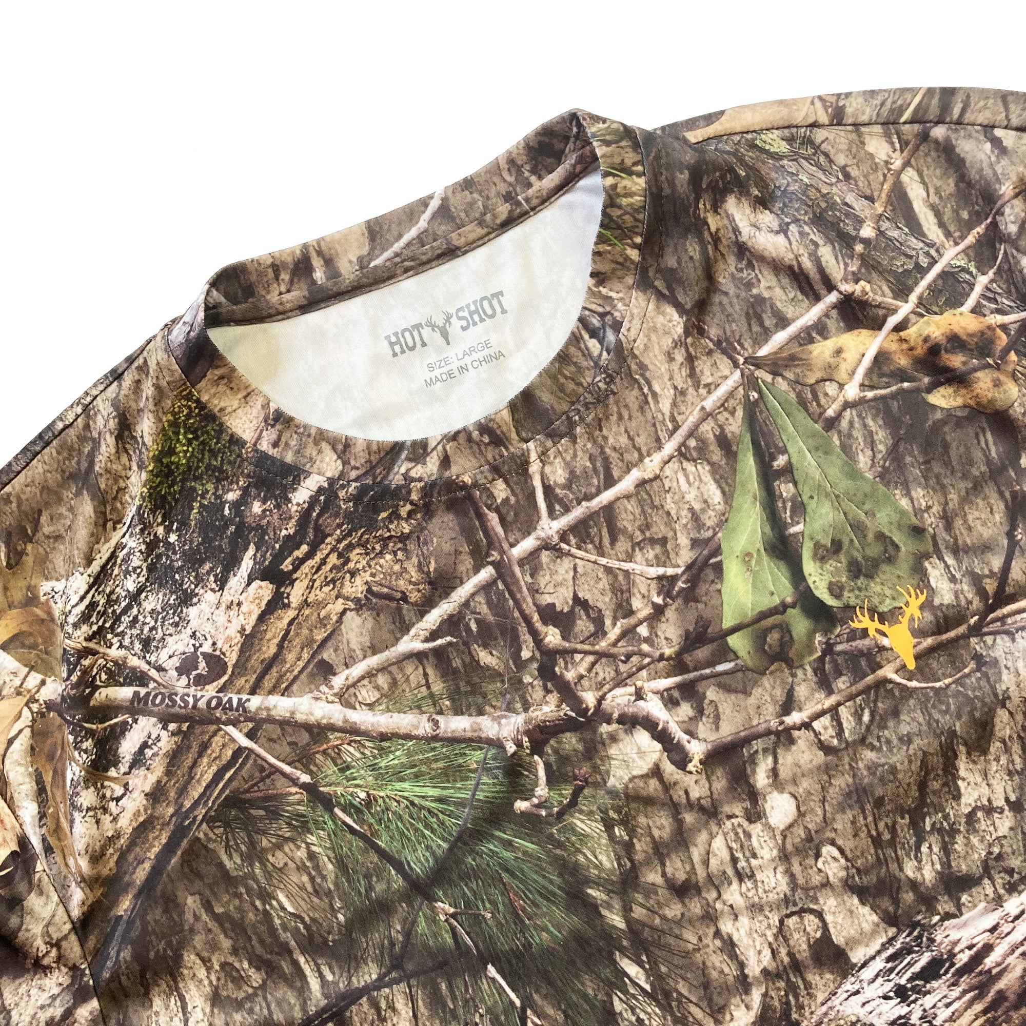 HOT SHOT Men's Camo Hunting Lightweight Performance Long Sleeve Shirt - Mossy Oak Country DNA, Medium