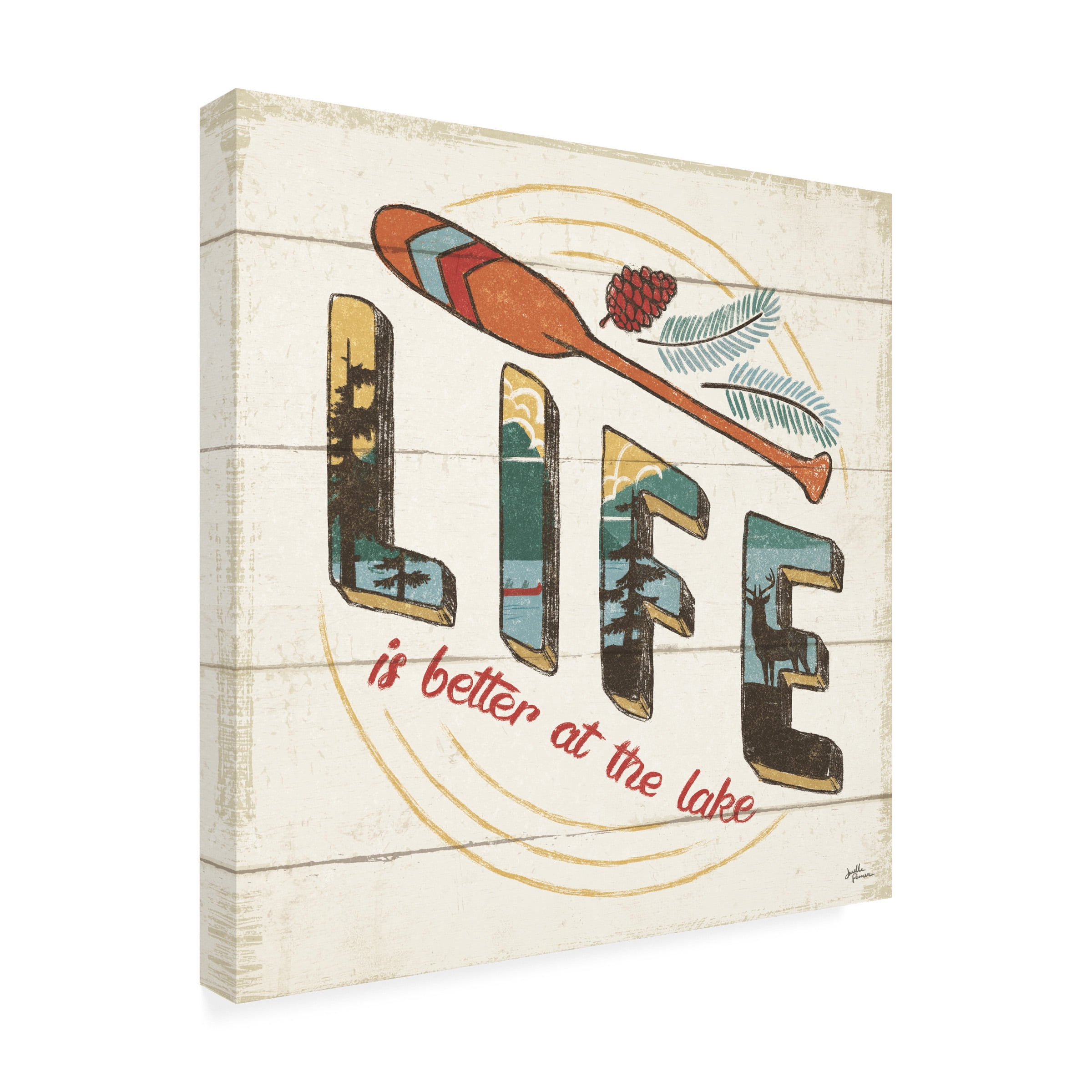 Janelle Penner 'Vintage Lake III' Canvas Art