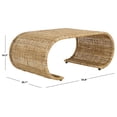 thumbnail image 3 of Safavieh Tamo Coastal Curved Rattan Coffee Table, Light Natural, 3 of 10