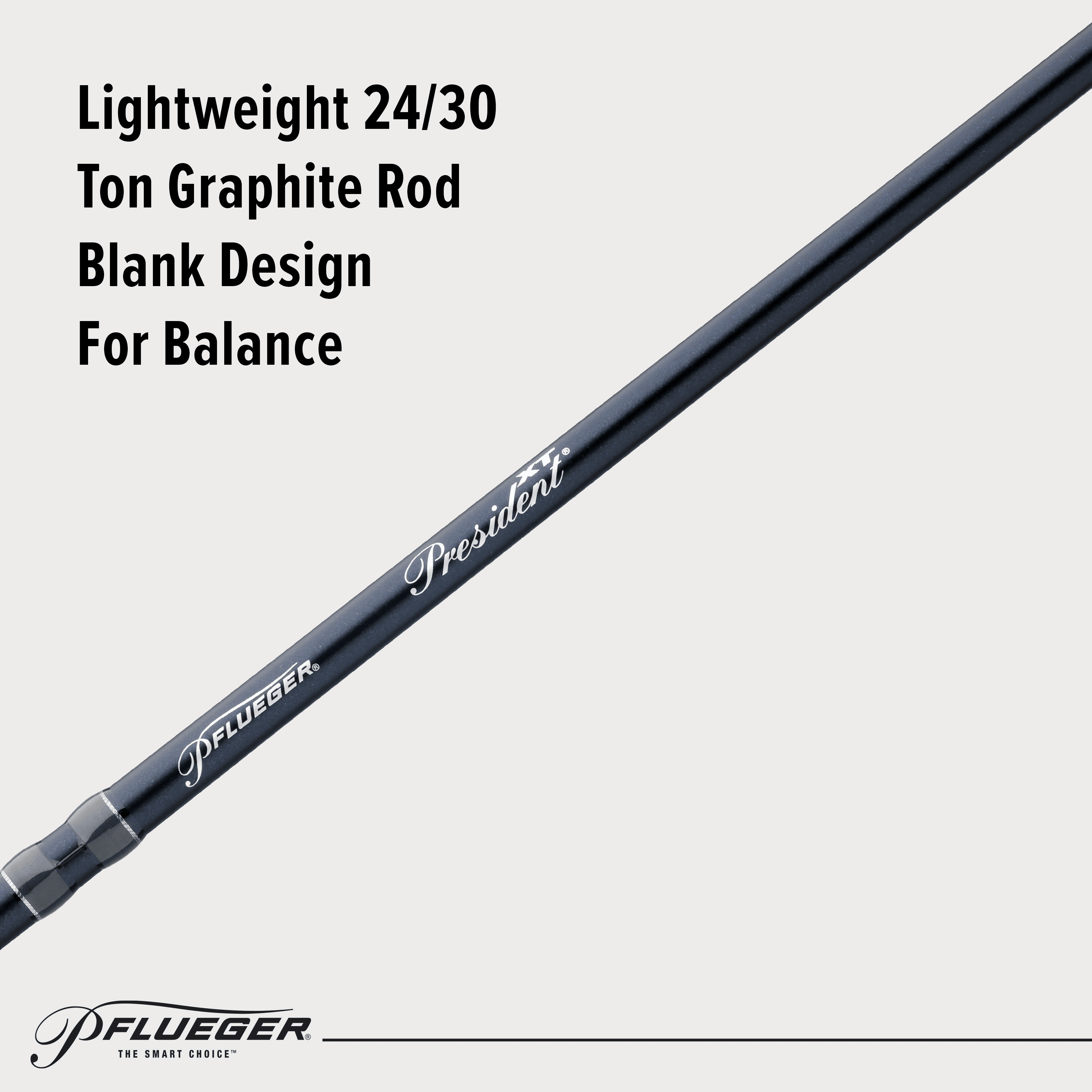 Pflueger President XT Spinning Fishing Rod, 8'6" Medium