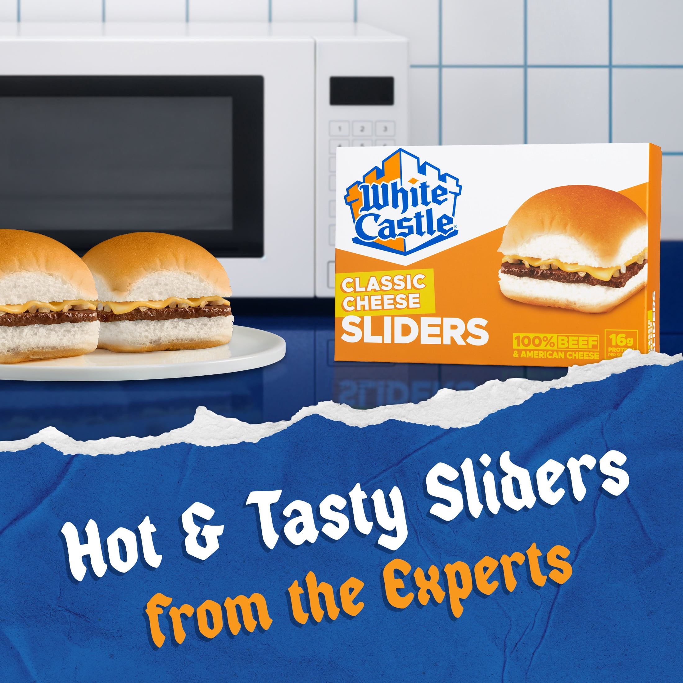 White Castle Classic Cheese Sliders, 11 oz, 6 Ct (Frozen Snack)