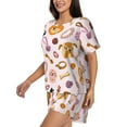 thumbnail image 2 of Bixox Women's Cute Dog Printed Pajama Set 2 Piece Lounge Set Top and Shorts Soft Pajamas, Shorts with Pockets, 2 of 7