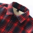 thumbnail image 5 of YueHuiYing Men Casual Loose Lined Thicker Plaid Button Pocket Long Sleeve Turn-Down Collar Shirt Jacket, 5 of 9