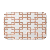 Simply Daisy 24" x 17" Plush Microfiber Orange Bamboo Bath Mat