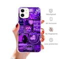 thumbnail image 2 of Purple Aesthetic Case Compatible with iPhone 12 and 12 Pro,Unique Art Design TPU Bumper Cover Case, 2 of 5