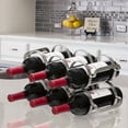 thumbnail image 3 of Mango Steam 6 Bottle counter-top Wine Rack - Storage Organizer for Kitchen countertops, Pantry, Fridge - (Silver), 3 of 6