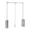 thumbnail image 3 of Pull Down Closet Rod Adjustable Width Wardrobe Organizer Soft Return Space Saving Clothes Hanging Rail, 3 of 7
