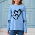 thumbnail image 4 of Cethrio Girls Long Sleeve Tops, Pullover Crew Neck Casual Spring Graphic Tees Light Blue Size 3-4 T, 4 of 5