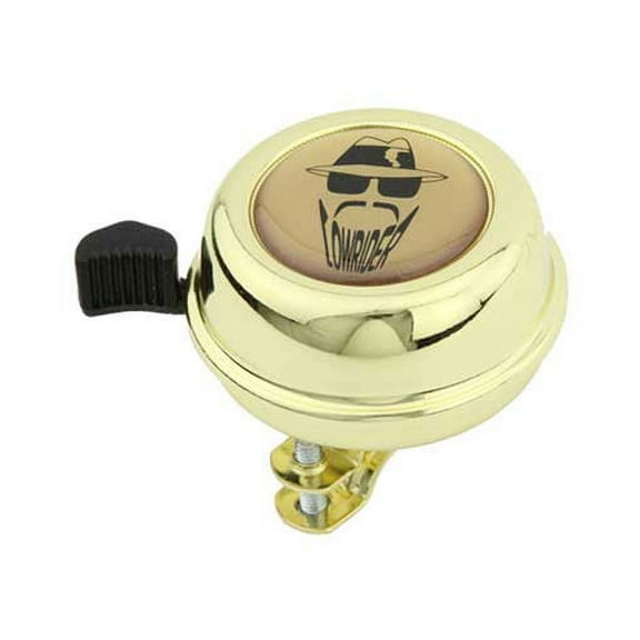 Lowrider Bicycle Bell Gold. for bicycle bell, bike bell, lowrider bikes, beach cruiser, limos, stretch bicycles, track, fixie