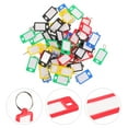 thumbnail image 4 of MasteelfCA 50pcs Colorful Key Chain with Label Window Plastic Number Tag Classified Tags, 4 of 8