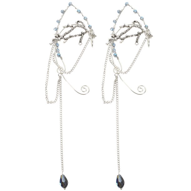 NUOLUX 1Par Pendientes Ear Cuffs Con Borla Y Único En Aleación Para Usar En Eventos