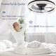 thumbnail image 4 of Ventilador de techo LEDIARY, 20 pulgadas, luz regulable, 6 velocidades, 110 V, negro, 4 of 7
