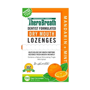 TheraBreath Dry Mouth Mandarin Mint Lozenges, 100 count, 165 g