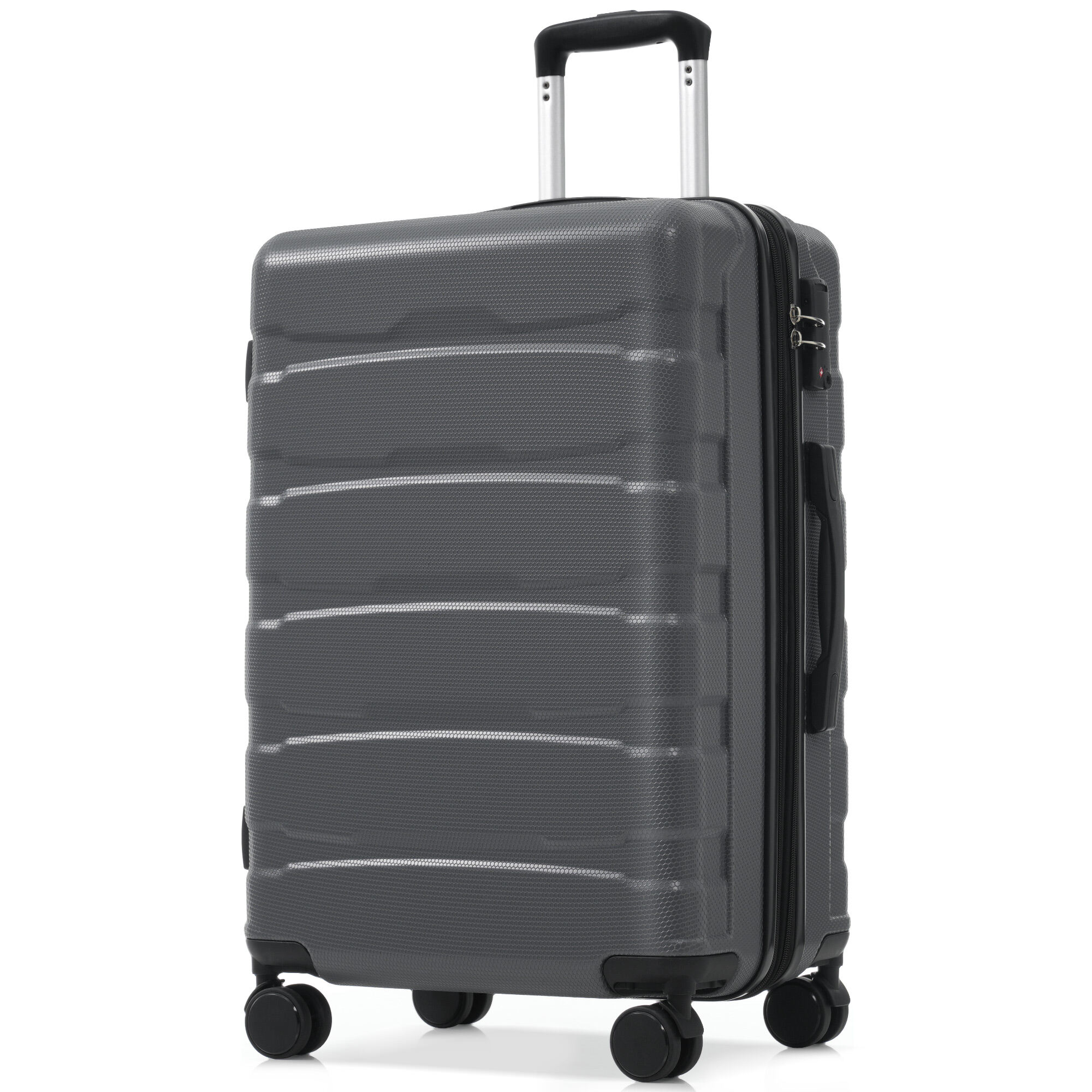 Hardside Luggage 24 Inch Hardshell ABS Checked Luggage, Durable Expandable Travel Suitcase with Spinner Wheels, TSA Lock,Hardside Suitcase