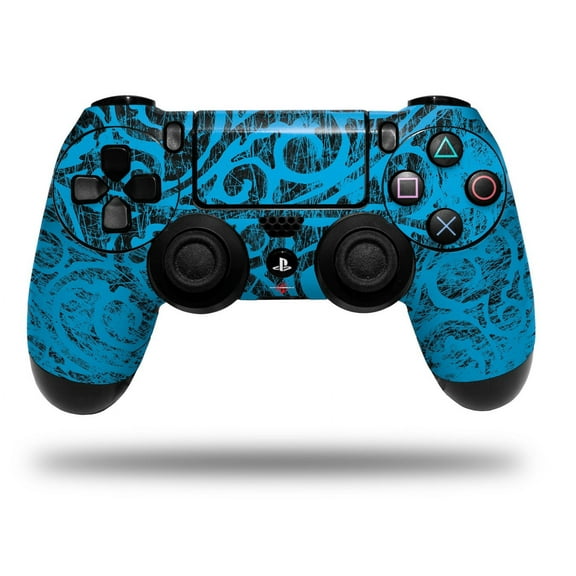 Skin for Sony PS4 Dualshock Controller PlayStation 4 Original Slim and Pro Folder Doodles Blue Medium (CONTROLLER NOT INCLUDED)