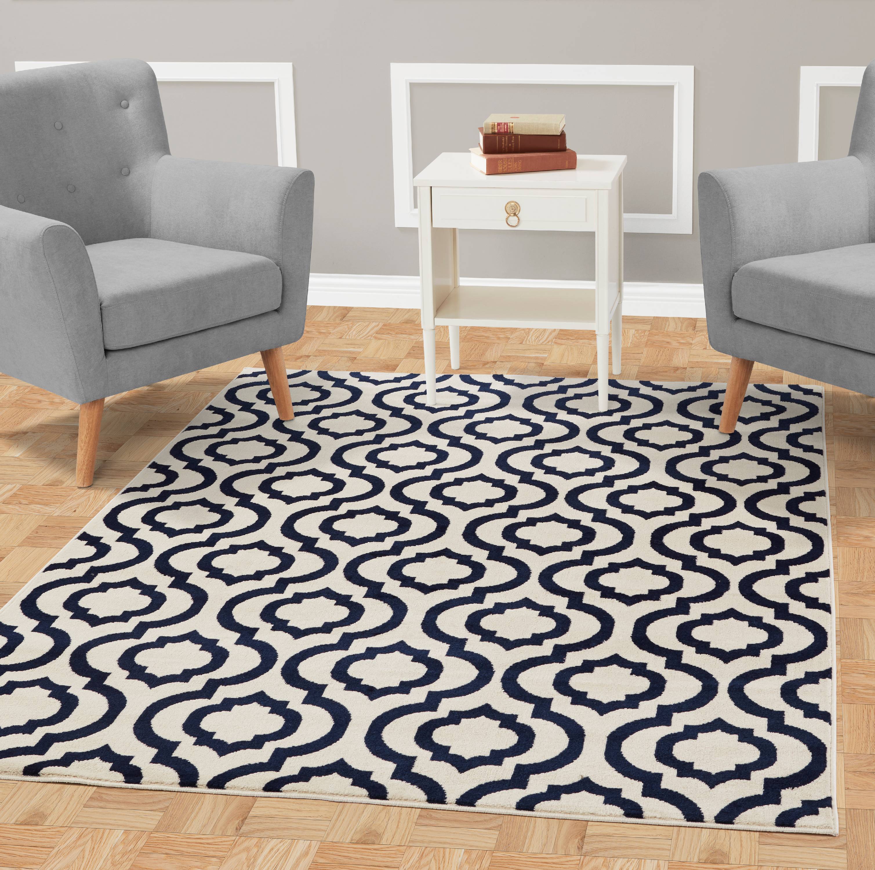 Diagona Designs Contemporary Geometric Moroccan Trellis Design Area Rug