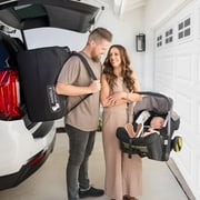 J.L. Childress Padded Travel Bag for Doona, Evenflo Shyft Dualride & Infant Car Seats with Base - Travel Bag for Airplane, Elite - Black