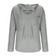 thumbnail image 5 of Top para mujer,Sudadera con capucha y cuello en V para mujer, jersey con bolsillo con cordón, top informal de poliéster de manga larga, sopatenor, 5 of 8