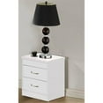 thumbnail image 3 of Home Square Contemporary 2 Drawer Wooden Nightstand Set in White (Set of 2), 3 of 3