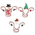 thumbnail image 3 of Greyghost 1Pc Wine Glass Holder Snowman Santa Claus for Holiday Packages Wreaths Napkin Rings Durable Wine Glass Holder C, 3 of 6