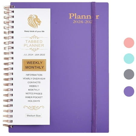Academic Planner 2024-2025 (Jul.2024 -Jun.2025),Weekly Monthly Planner for School Teacher Student,A5 Agenda Calendar Notebook