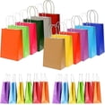 thumbnail image 1 of Paquete de 24 bolsas de papel kraft de colores 22 x 8 x 16 cm con asa KEWITY, 1 of 1