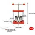 thumbnail image 4 of SQUEEZE master Cheese Tincture Herb Fruit Wine Manual Press -0.53Gallon/ 2 Litre-Power Ball Handle-Stainless Steel & Iron for Juice, Herbal Juice,Cider,Wine,Olive Oil, 4 of 7