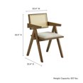 thumbnail image 4 of Side Dining Chair Armchair, Set of 2, Gray, Faux Leather, Wood, Bar Pub Cafe Bistro Dining Kitchen Hospitality Restaurant, Modern Contemporary, HB37225, 4 of 10