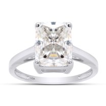 1 3/4 ct. t.w 8X6MM Emerald Cut Lab Created Moissanite Diamond Solitaire Engagement Ring For Women In 10K Solid White Gold (G-H Color, VVS1 Clarity,1.75 Cttw)-8