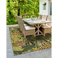 thumbnail image 4 of Unique Loom Outdoor Botanical Collection Area Rug - Canopy (5' 1" x 8' Rectangle Green/Brown), 4 of 9