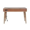 thumbnail image 3 of Casartis Living Ella Cane Solid Wood Desk w/ Built-in-Outlet in Black, 3 of 5