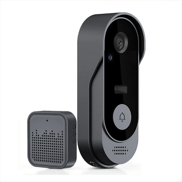 Timbre con Cámara WiFi 2.4G, Videoportero 720P para Exteriores, Impermeable, Inalámbrico, con Visión , para Casa Inteligente.